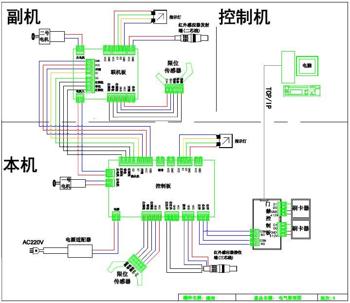 擺閘接線原理圖